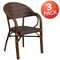 Flash Furniture Cocoa Rattan Patio Chair w/ Bamboo-Aluminum Frame, PK3 3-SDA-AD642003R-1-GG - alternate 5