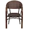 Flash Furniture Cocoa Rattan Patio Chair w/ Bamboo-Aluminum Frame, PK3 3-SDA-AD642003R-1-GG - alternate 7