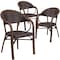 Flash Furniture 3PK Dark Brown Rattan Patio Chair with Red Frame 3-SDA-AD642003R-2-GG - alternate 6