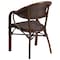 Flash Furniture 3PK Dark Brown Rattan Patio Chair with Red Frame 3-SDA-AD642003R-2-GG - alternate 2