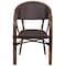 Flash Furniture 3PK Dark Brown Rattan Patio Chair with Red Frame 3-SDA-AD642003R-2-GG - alternate 8
