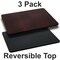 Flash Furniture Reversible Top, Black/Mahogany, 24x30", PK3 3-XU-MBT-2430-GG - alternate 1