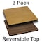 Flash Furniture Square Reversible Top, Natural/Walnut, 24", PK3 3-XU-WNT-2424-GG - alternate 1