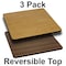 Flash Furniture Square Reversible Top, Natural/Walnut, 30", PK3 3-XU-WNT-3030-GG - alternate 1