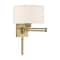 Livex Lighting Swing Arm Wall Lamps 1 Light Antique Brass Swing Arm Wall Lamp 40037-01 - alternate 1