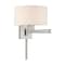 Livex Lighting Swing Arm Wall Lamps 1 Light Brushed Nic 40037-91 - alternate 1