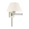 Livex Lighting Swing Arm Wall Lamps 1 Light Brushed Nickel Swing Arm Wall Lamp 40038-91 - alternate 3