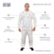 Bodyfilter 95+ Disposable Coverallss, Collared Coverall, 2XL, Laminated Nonwoven, Elastic Wrist, Open Ankle, White 4012-2XL - alternate 2