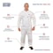Bodyfilter 95+ Disposable Coverallss, Collared Coverall, M, Laminated Nonwoven, Elastic Wrist, Open Ankle, White 4012-M - alternate 2
