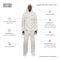 Bodyfilter 95+ Hooded Disposable Coveralls, 2XL, White, BodyFilter 95+(R),  4014-2XL - alternate 2
