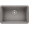 Blanco Ikon Silgranit 30" Apron Front, Metallic Gray, Apron Front Mount, 0 Hole 401778 - alternate 1