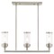 Livex Lighting Hillcrest 3 Light Brushed Nickel Linear Chandelier 40473-91 - alternate 1