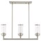 Livex Lighting Hillcrest 3 Light Brushed Nickel Linear Chandelier 40473-91 - alternate 2