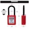 Master Lock Lockout Padlock, Keyed Different, Thermoplastic, 1 1/2 in Shackle, Polypropylene, English, Red 406RED - alternate 10