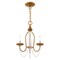 Livex Lighting Alessia 3 Light Antique Gold Leaf Mini Chandelier 40793-48 - alternate 3