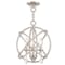 Livex Lighting Aria 3 Light Polished Nickel Convertible Mini Chandelier/Ceiling Mount 40904-35 - alternate 1