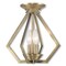 Livex Lighting Prism 2 Light Antique Brass Convertible Mini Chandelier/Ceiling Mount 40922-01 - alternate 2
