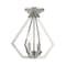 Livex Lighting Prism 2 Light Brushed Nickel Convertible Chandelier/Ceiling Mount 40922-91 - alternate 4