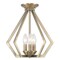 Livex Lighting Prism 3 Light Antique Brass Convertible Mini Chandelier/Ceiling Mount 40923-01 - alternate 2