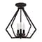 Livex Lighting Prism 3 Light Bronze Convertible Mini Chandelier/Ceiling Mount 40923-07 - alternate 5