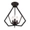 Livex Lighting Prism 3 Light Bronze Convertible Mini Chandelier/Ceiling Mount 40923-07 - alternate 2