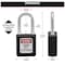 Master Lock Zenex Thermoplastic Safety Padlock, 1-1/2 in Wide with 1-1/2 in Shackle, Black 410BLK - alternate 11