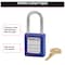 Master Lock Zenex Thermoplastic Safety Padlock, 1-1/2 in Wide with 1-1/2 in Shackle, Blue 410BLU - alternate 11