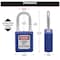 Master Lock Zenex Thermoplastic Safety Padlock, 1-1/2 in Wide with 1-1/2 in Shackle, Blue 410BLU - alternate 10