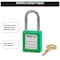 Master Lock Zenex Thermoplastic Safety Padlock, 1-1/2 in Wide with 1-1/2 in Shackle, Green 410GRN - alternate 9