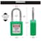 Master Lock Zenex Thermoplastic Safety Padlock, 1-1/2 in Wide with 1-1/2 in Shackle, Green 410GRN - alternate 8
