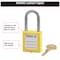 Master Lock Zenex Thermoplastic Safety Padlock, 1-1/2 in Wide with 1-1/2 in Tall Shackle, Yellow 410YLW - alternate 7