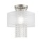 Livex Lighting Bella Vista 1 Light Brushed Nickel Ceiling Mount 41124-91 - alternate 1