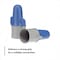 3M Twist-On Wire Connector, 6 AWG Max, Blue, Gray, Polypropylene, Thermoplastic Elastomer Insulation B/G+Jug - alternate 4