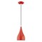 Livex Lighting Metal Shade Mini Pendants 1 Light Shiny Red Mini Pendant 41171-72 - alternate 1