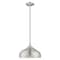 Livex Lighting Metal Shade Mini Pendants 1 Light Brushed Aluminum Mini Pendant 41172-66 - alternate 1