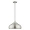 Livex Lighting Metal Shade Mini Pendants 1 Light Brushed Aluminum Mini Pendant 41173-66 - alternate 1