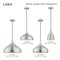 Livex Lighting Metal Shade Mini Pendants 1 Light Brushed Aluminum Mini Pendant 41173-66 - alternate 4