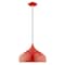 Livex Lighting Metal Shade Mini Pendants 1 Light Shiny Red Mini Pendant 41173-72 - alternate 1