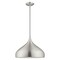 Livex Lighting Metal Shade Mini Pendants 1 Light Brushed Aluminum Mini Pendant 41174-66 - alternate 1