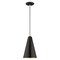 Livex Lighting Metal Shade Mini Pendants 1 Light Shiny Black Mini Pendant 41175-68 - alternate 1