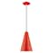 Livex Lighting Metal Shade Mini Pendants 1 Light Shiny Red Mini Pendant 41175-72 - alternate 4