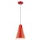 Livex Lighting Metal Shade Mini Pendants 1 Light Shiny Red Mini Pendant 41175-72 - alternate 2