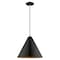 Livex Lighting Metal Shade Mini Pendants 1 Light Shiny Black Mini Pendant 41176-68 - alternate 1