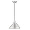 Livex Lighting Metal Shade Mini Pendants 1 Light Brushed Aluminum Mini Pendant 41178-66 - alternate 1
