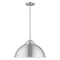 Livex Lighting Metal Shade Mini Pendants 1 Light Brushed Aluminum Mini Pendant 41180-66 - alternate 1
