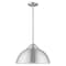 Livex Lighting Metal Shade Mini Pendants 1 Light Brushed Aluminum Mini Pendant 41180-66 - alternate 2