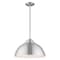Livex Lighting Metal Shade Mini Pendants 1 Light Brushed Aluminum Mini Pendant 41180-66 - alternate 3