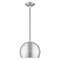 Livex Lighting Metal Shade Mini Pendants 1 Light Brushed Aluminum Mini Pendant 41181-66 - alternate 1