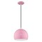 Livex Lighting Metal Shade Mini Pendants 1 Light Shiny Pink Mini Pendant 41181-79 - alternate 2
