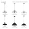 Livex Lighting Metal Shade Mini Pendants 1 Light Black Mini Pendant 41183-04 - alternate 6
